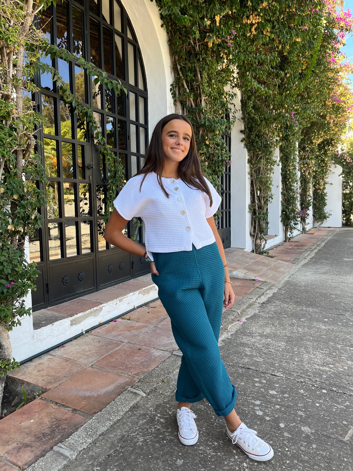 Blusa Waffle crop