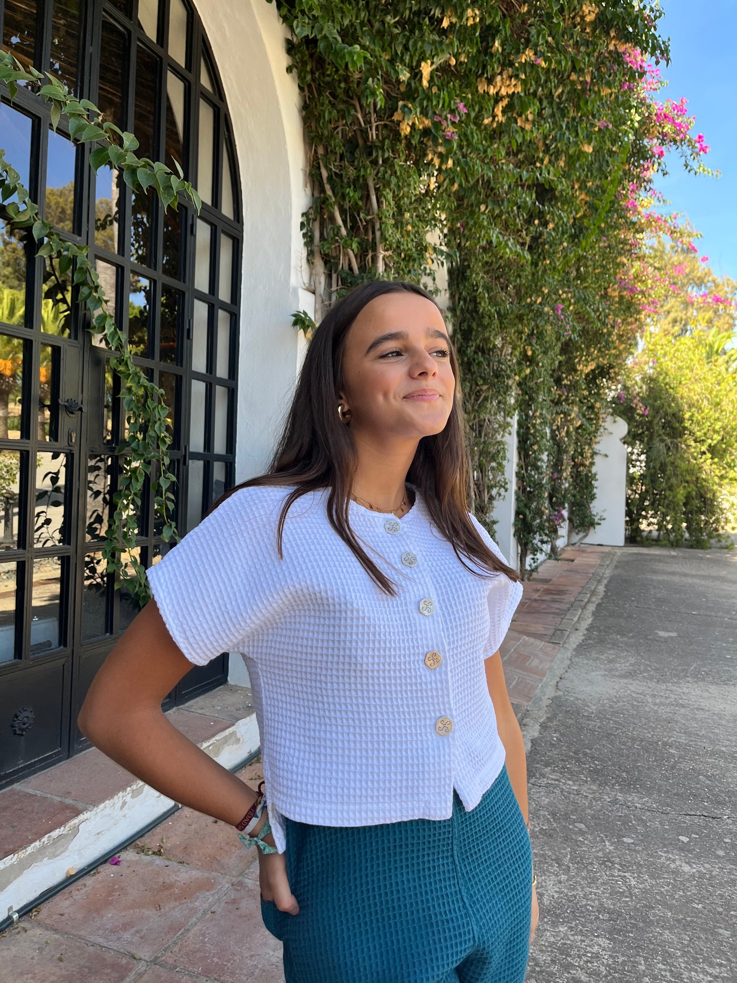 Blusa Waffle crop
