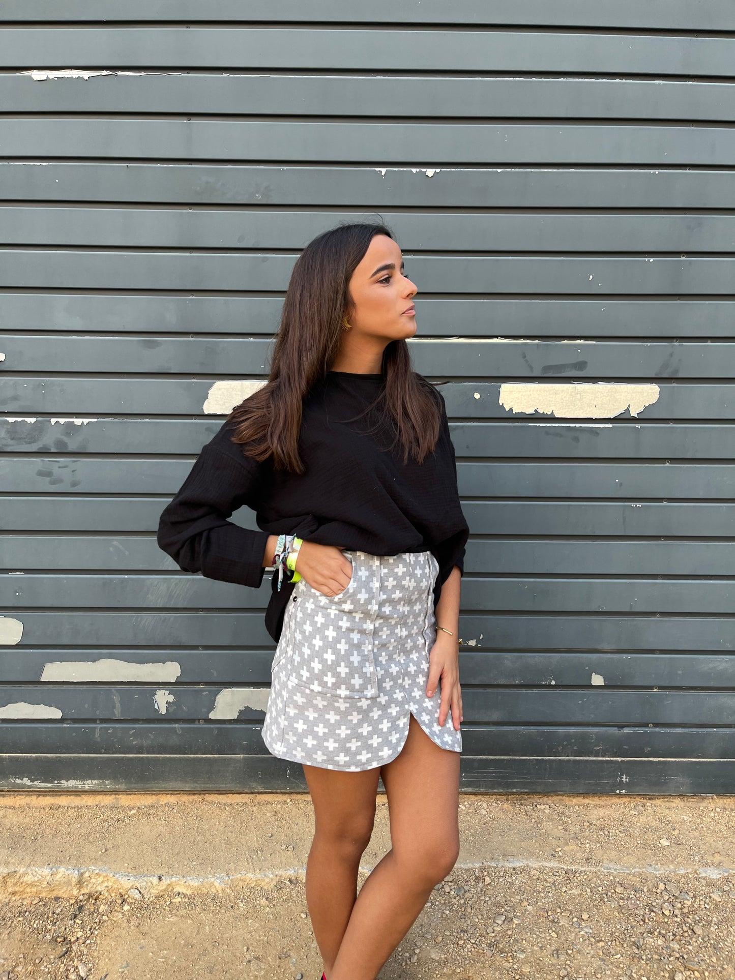 Falda mini cruz